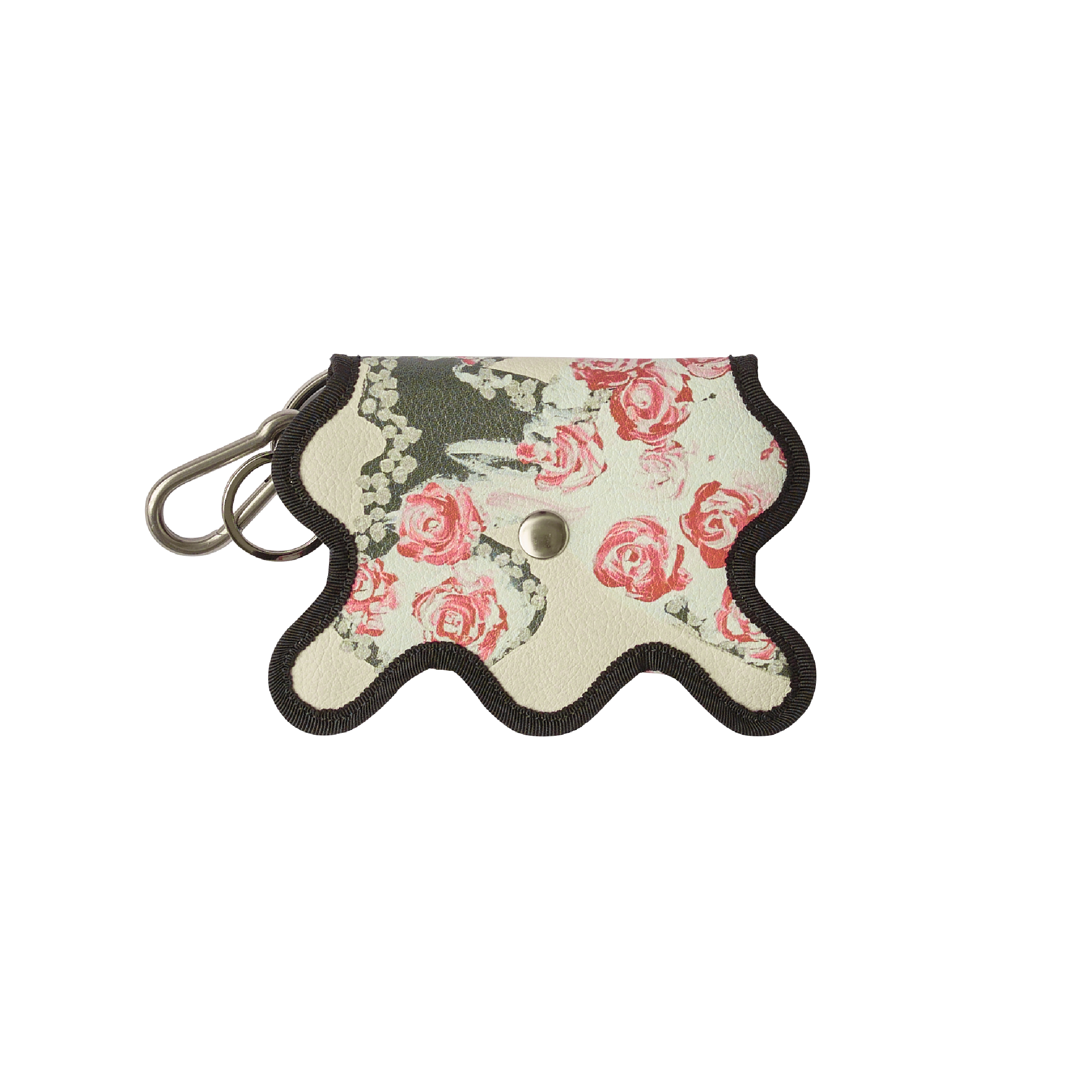 nori enomoto　wave purse　2つのポケットとカラビナ付きの多機能パスケース。ギフトに最適なコンパクトなデザイン。ユニセックスでミニ財布としても活躍。