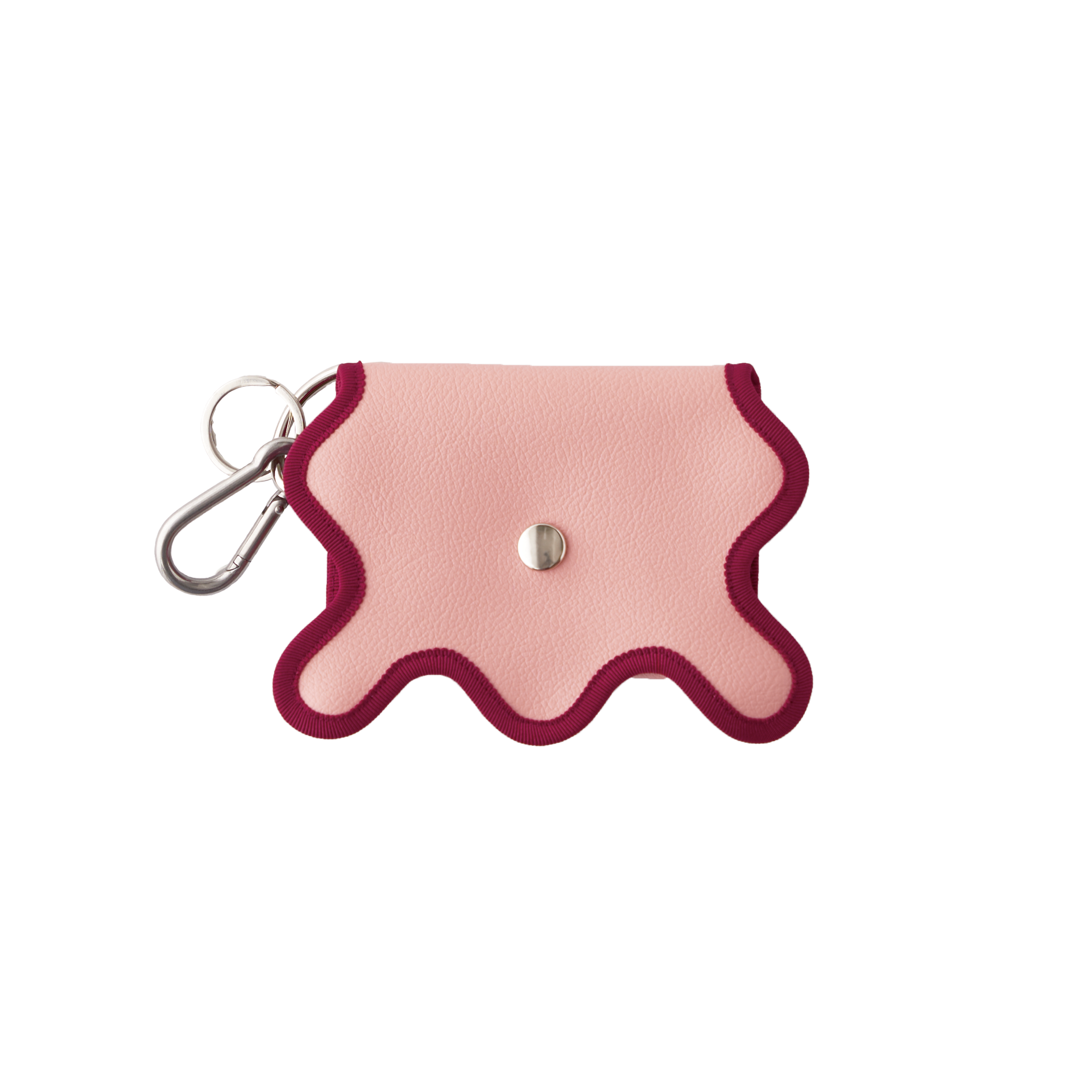 nori enomoto　wave purse　2つのポケットとカラビナ付きの多機能パスケース。ギフトに最適なコンパクトなデザイン。ユニセックスでミニ財布としても活躍。