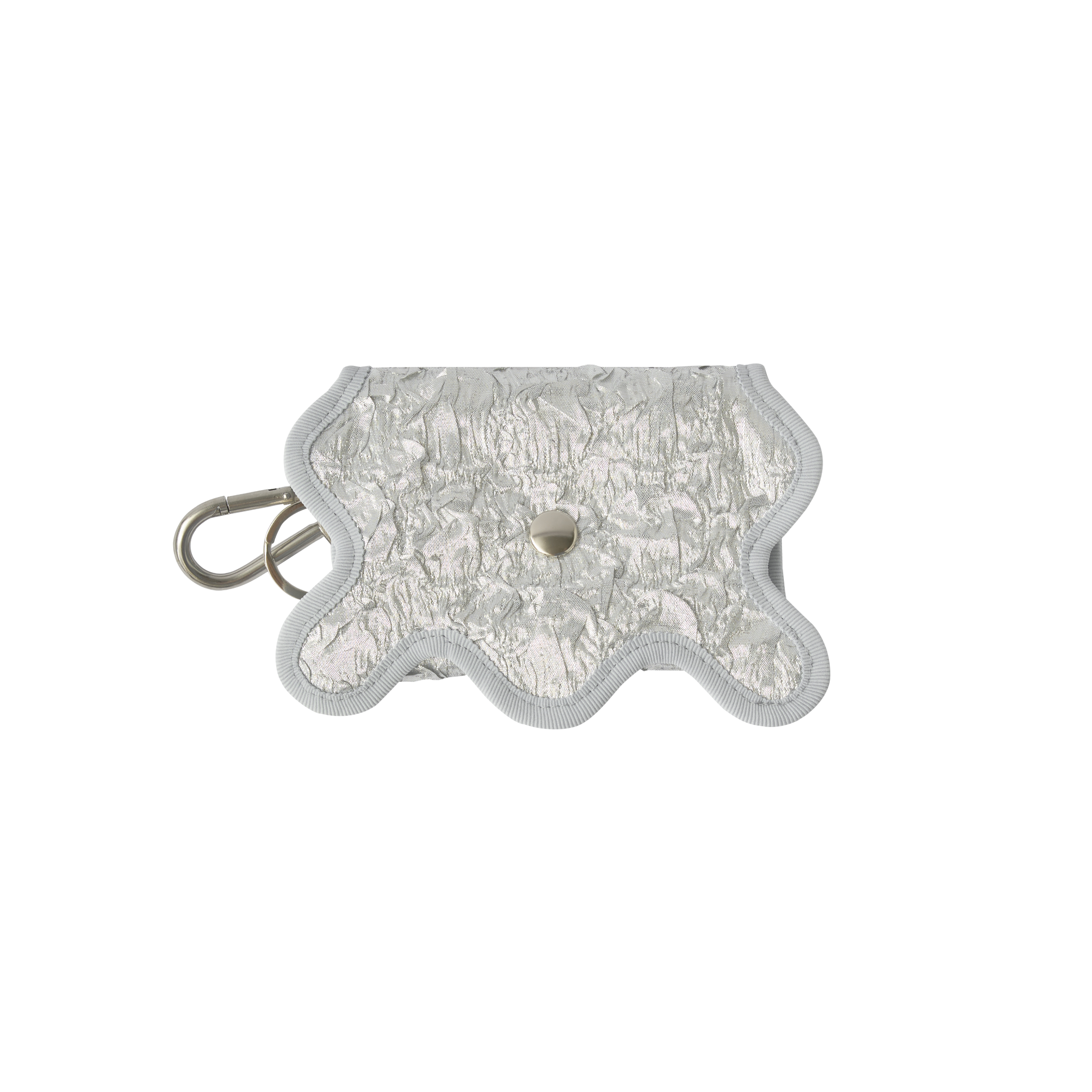nori enomoto　wave purse　2つのポケットとカラビナ付きの多機能パスケース。ギフトに最適なコンパクトなデザイン。ユニセックスでミニ財布としても活躍。