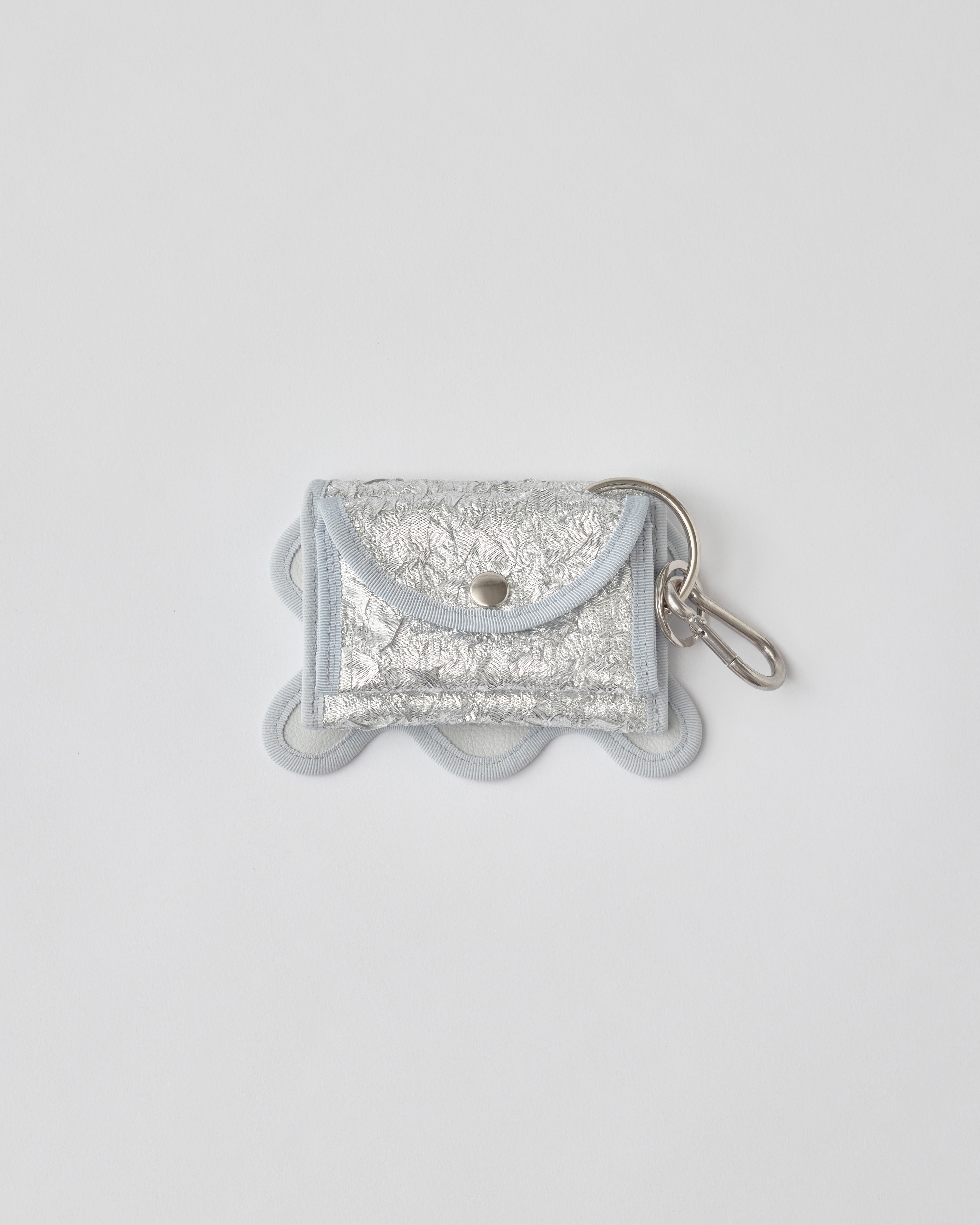 broken wave purse E / taupe × bordeaux – nori enomoto
