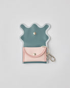 ノリエノモト wave purse パスケース ミニ財布 カラビナ付き カードケース コインケース キーリング付き コンパクト 通勤 通学 ユニセックス ギフト Dカン付き