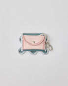 ノリエノモト wave purse パスケース ミニ財布 カラビナ付き カードケース コインケース キーリング付き コンパクト 通勤 通学 ユニセックス ギフト Dカン付き