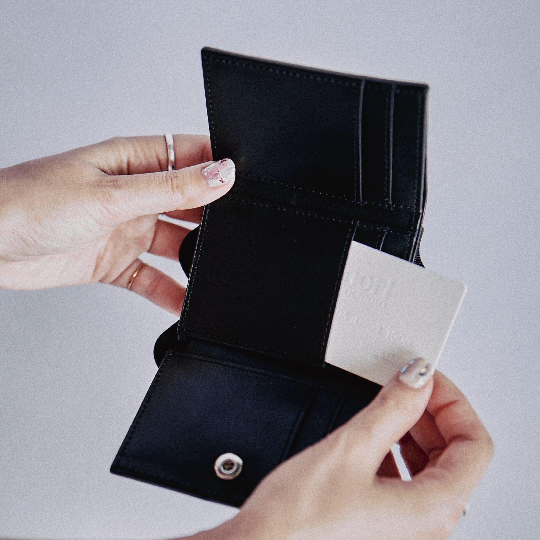wave trifold wallet / black – nori enomoto wave trifold wallet / black – nori enomoto
