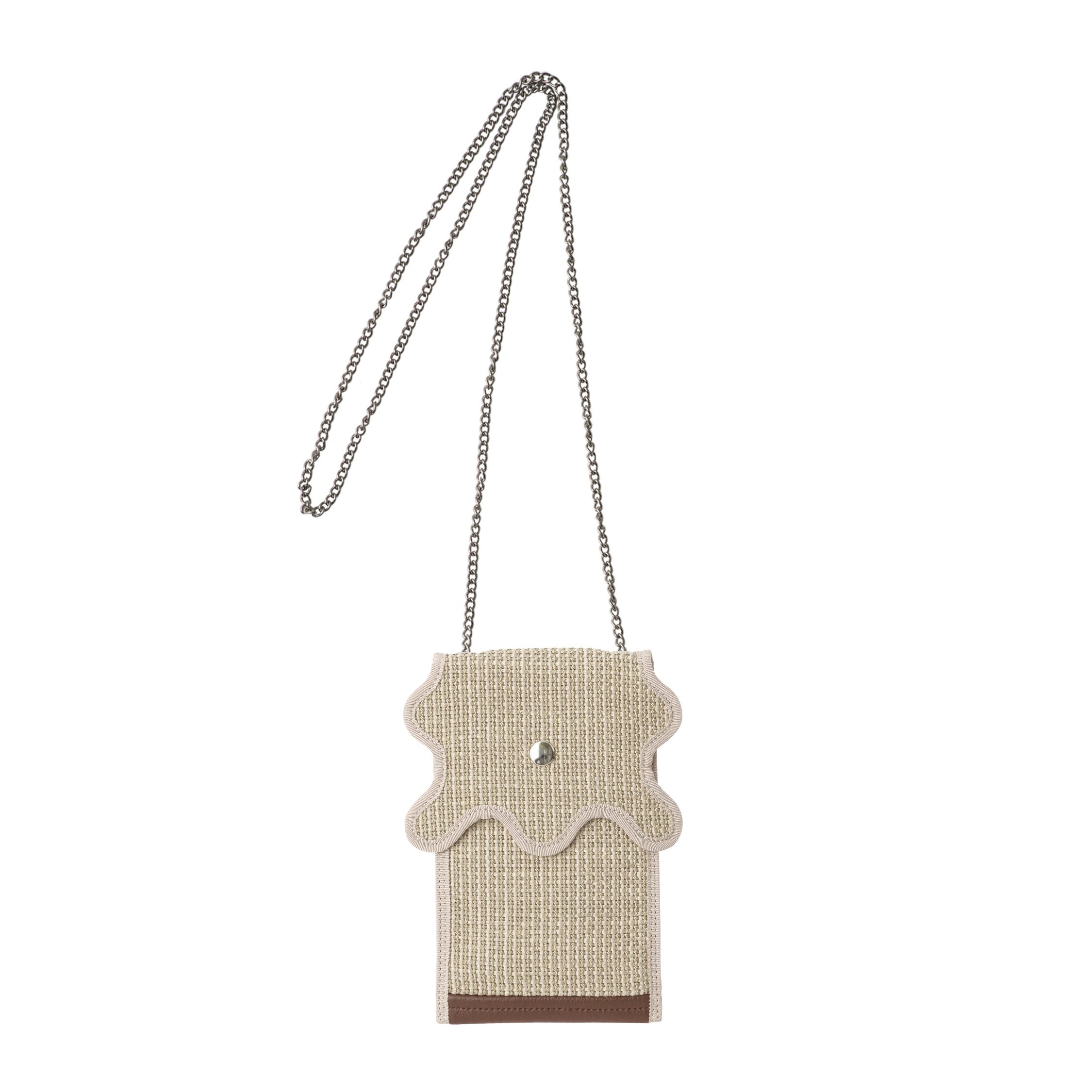 【美品】norienomoto スマホショルダー メタリック シルバー ブラック 美品】norienomoto スマホショルダー メタリック シルバー