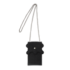 nori enomoto　wave iphone folder　斜めがけできるチェーン付きスマホポーチ。2つのポケットでスマートフォンやパスポート、小物を収納。ミニバッグ代わりにも使える多機能ショルダーケース。