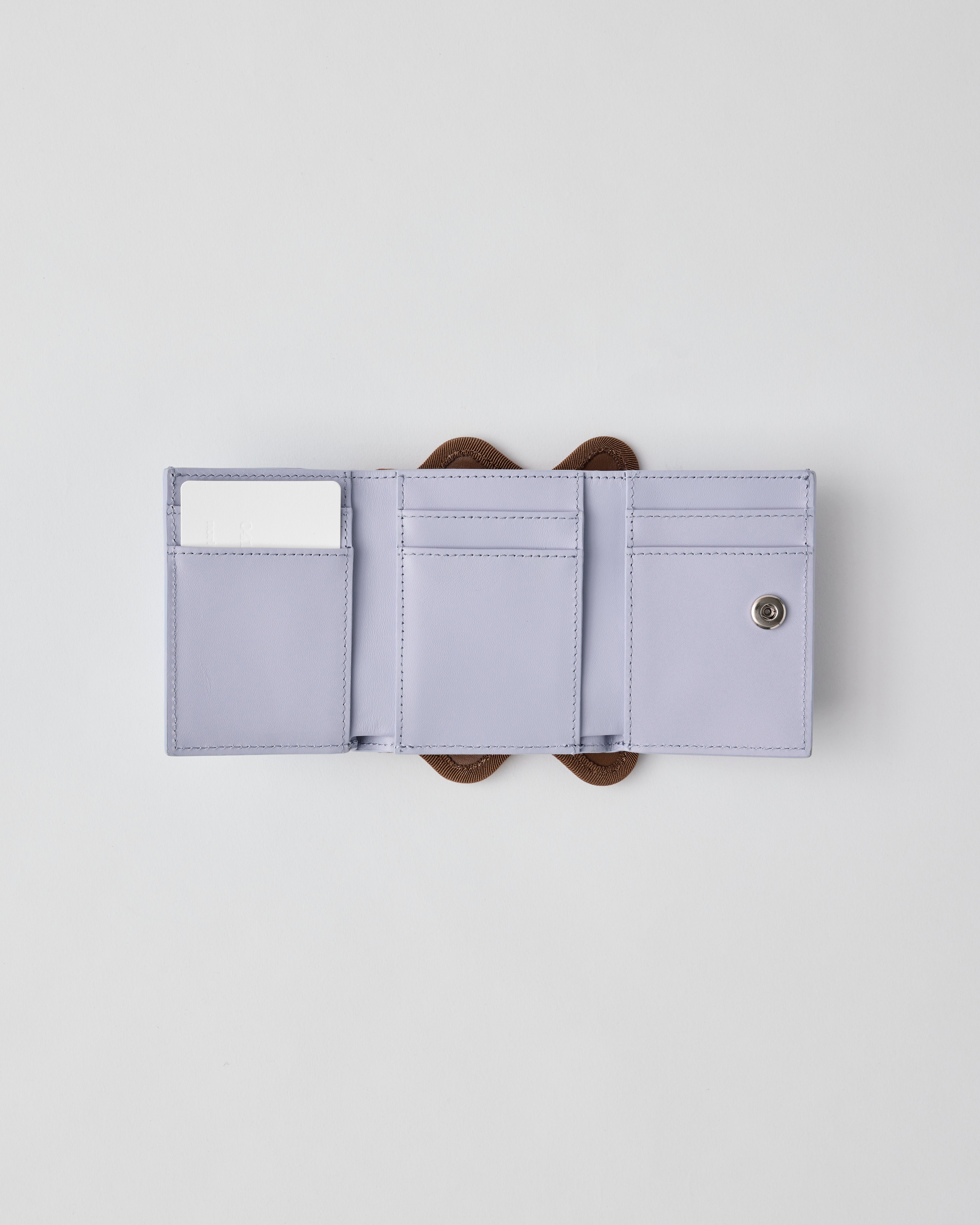 norienomoto 財布　ブラウン wave trifold wallet / light brown × iris – nori enomoto