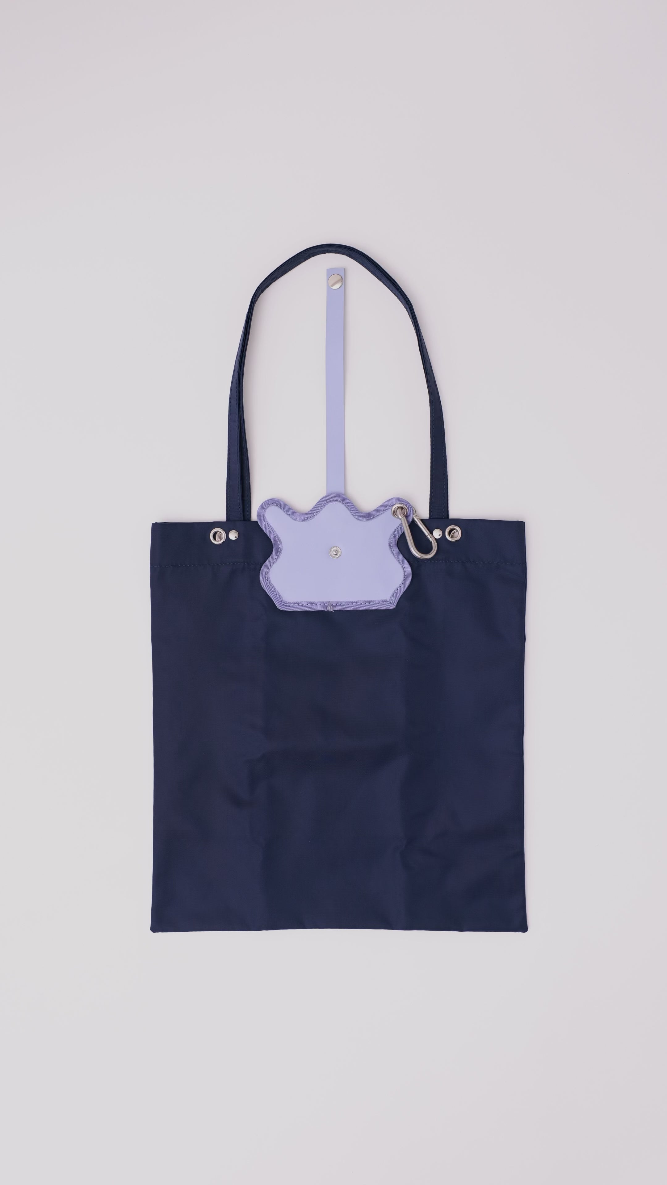 wave foldable bag / indigo × iris – nori enomoto
